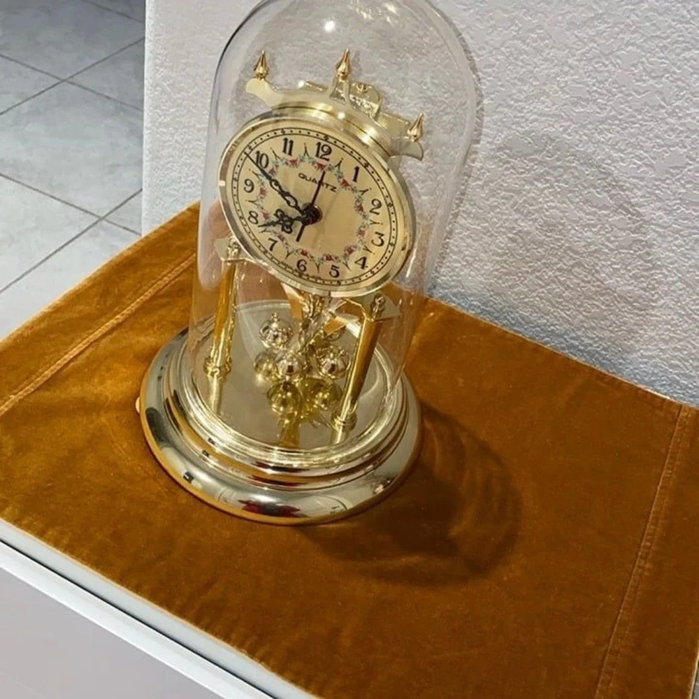 QUARTZ ANNIVERSARY WINDING CLOCK GERMANY VINTAGE